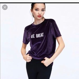 Zara Trafuluc “Be Great” Velvet Top